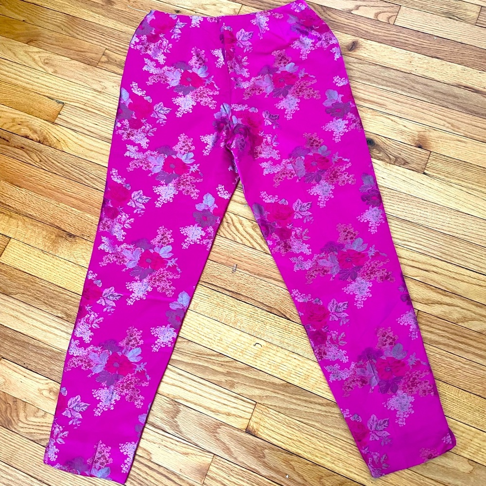 🔽NWOT Dana Buchman Jacquard Silk Floral vibrant Formal Brocade Vintage 12